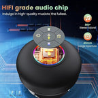 Mini Bluetooth Shower Speaker with RGB Lights