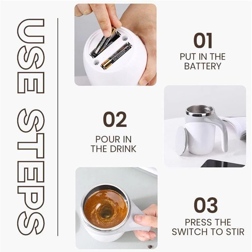 Self-Stirring Magnetic Coffee Mug