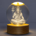 Shiv Ji 3D Crystal Ball LED Night Lamp