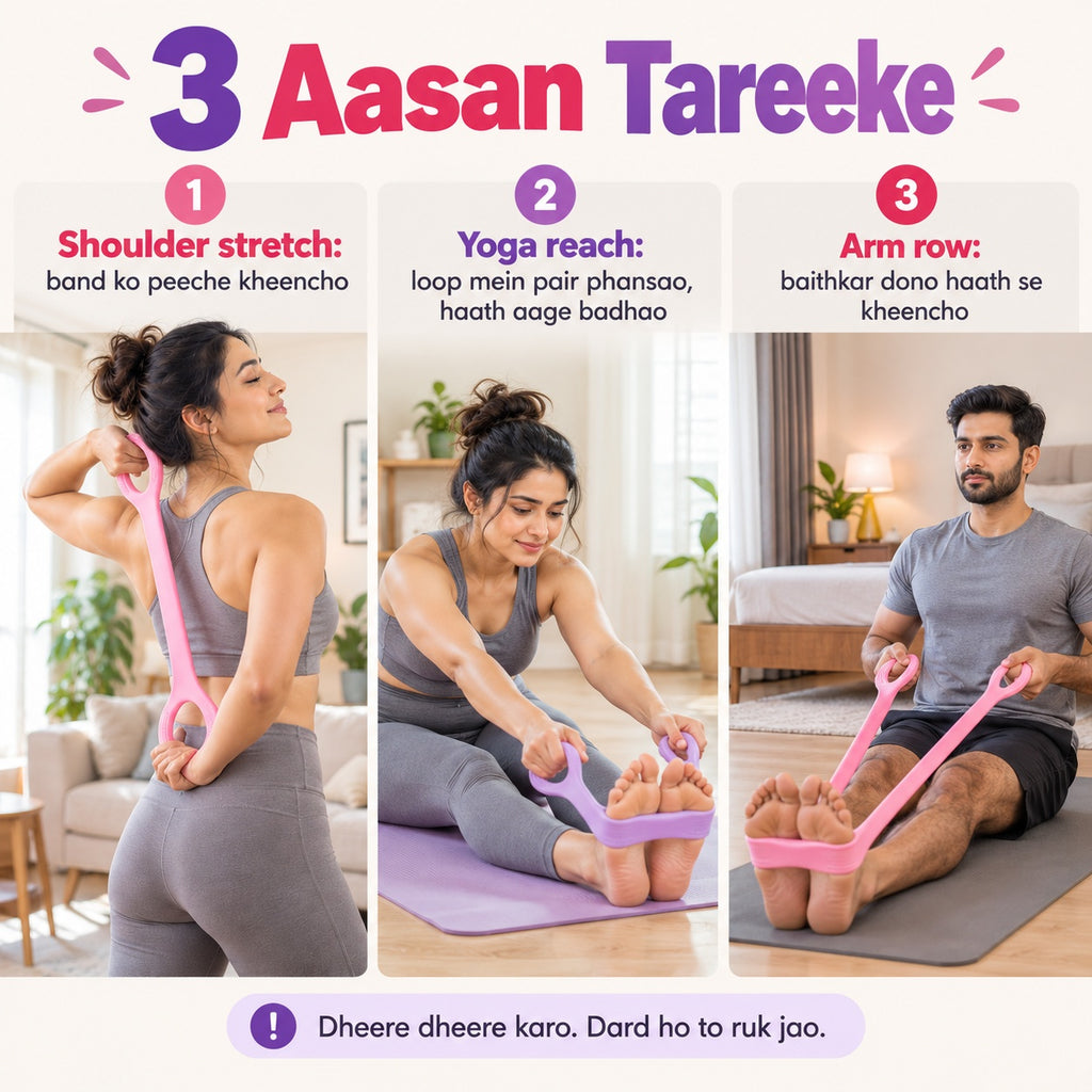 SahiFlex Loop8 – Yoga & Stretch Band (Pack of 2)